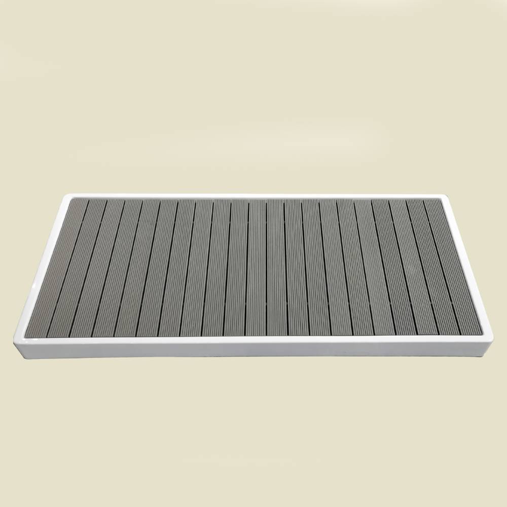 Icegalax Natural Wooden Bath Mat Non Slip Shower Bathtub Mat Easy Clean Indoor Outdoor Cold Plunge Basin for Spa Sauna Pool