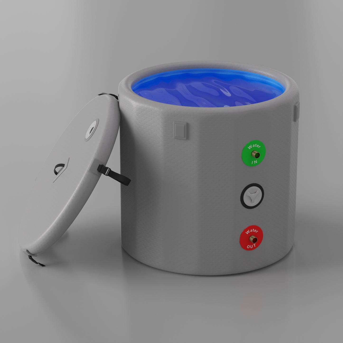 ICEGALAX Baril de glace gonflable rond noir personnalisé pour baignoire à eau froide