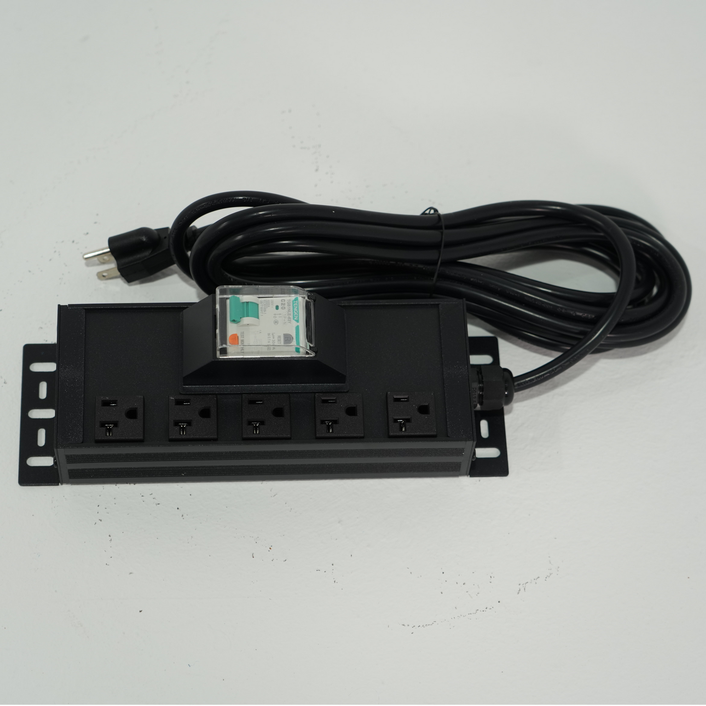 Rack Mount PDU Power Strip with 5 Outlets,Surge Protection & Overload Protection, Rack Mount PDU Power Strip for Mini Server & Network Cabinets