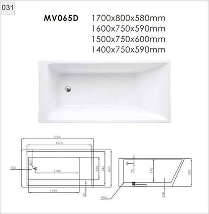 ICEGALAX IG065D Customized Acrylic Freestanding Bathtub Walk In Bathtub Bathroom Bathtub