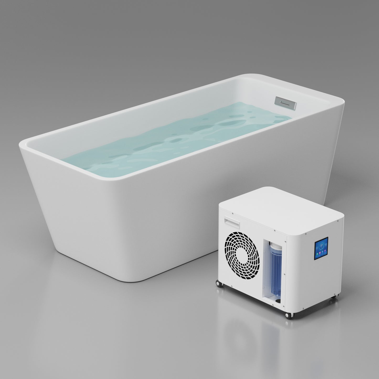 ICEGALAX Customized Acrylic Cold Plunge Tub Ice Bath Set