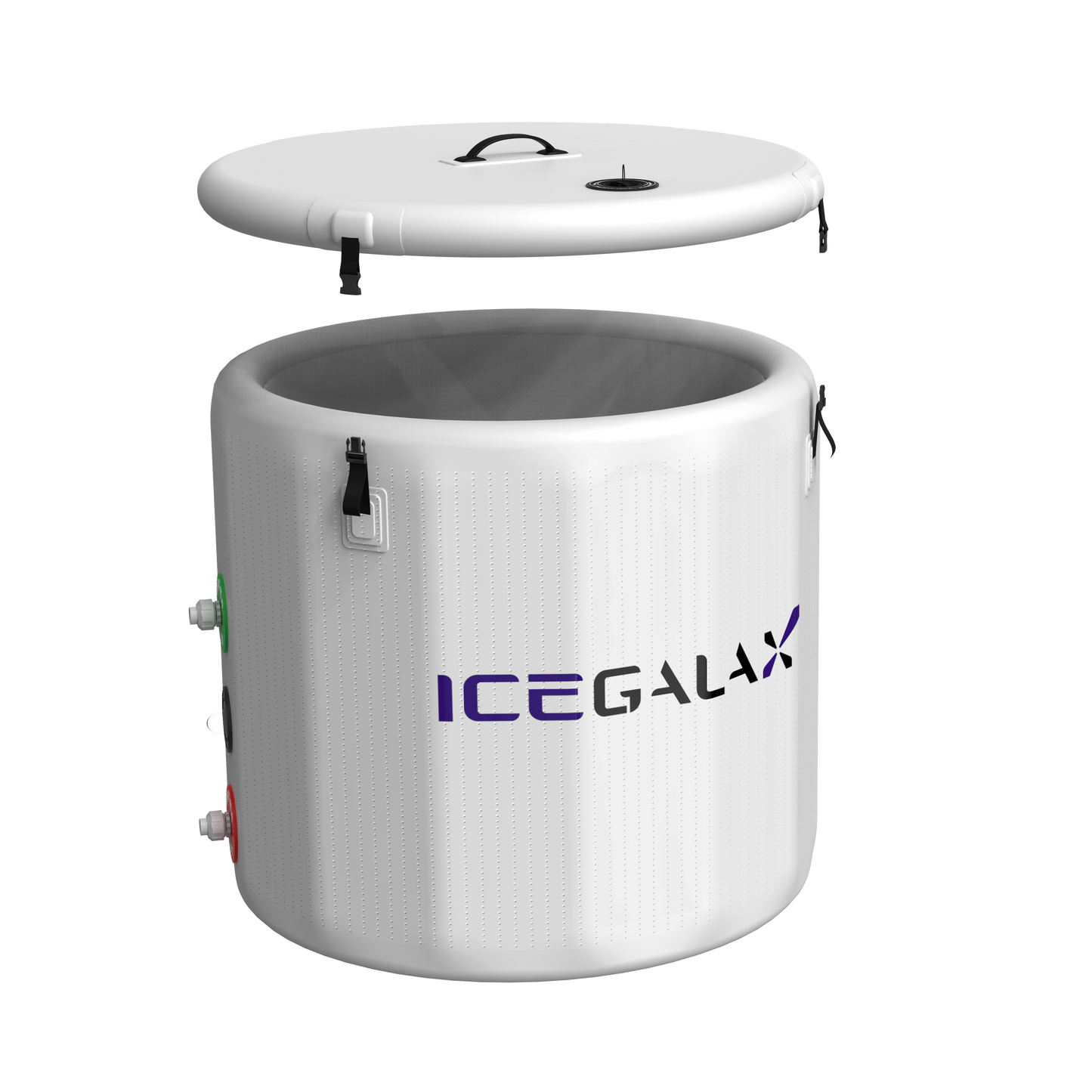 ICEGALAX Customized White Inflatable Round Bathtub Ice Barrel For Cold Plunge