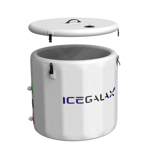 ICEGALAX Customized White Inflatable Round Bathtub Ice Barrel For Cold Plunge