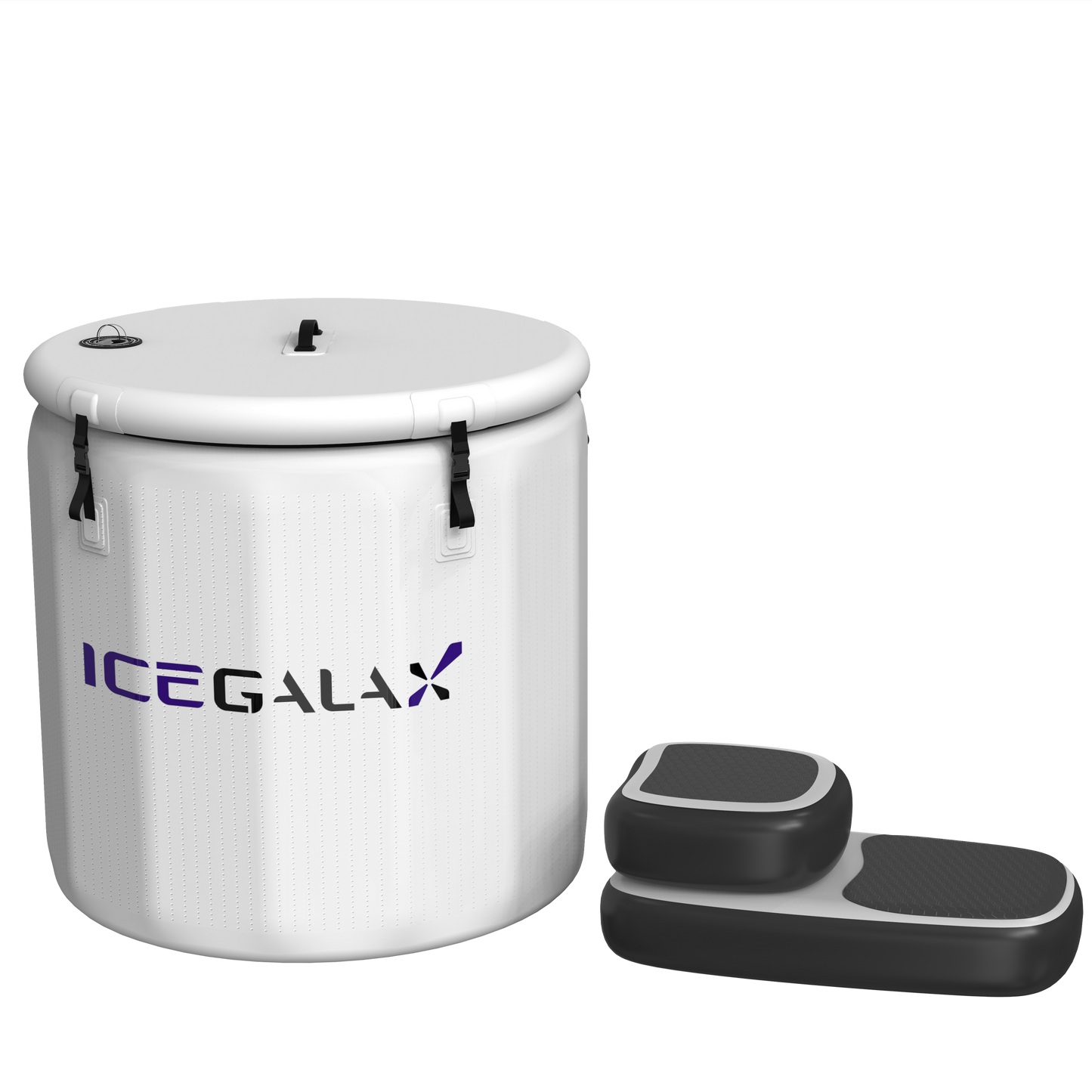 ICEGALAX Customized White Inflatable Round Bathtub Ice Barrel For Cold Plunge