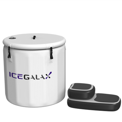 ICEGALAX Customized White Inflatable Round Bathtub Ice Barrel For Cold Plunge