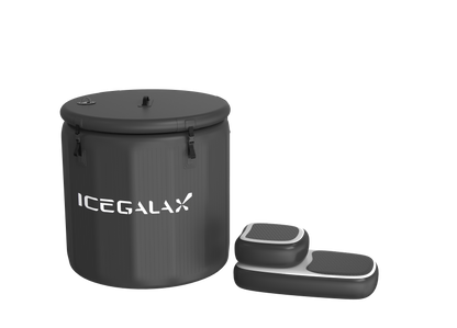 ICEGALAX Customized Black Inflatable Round Bathtub Ice Barrel For Cold Plunge