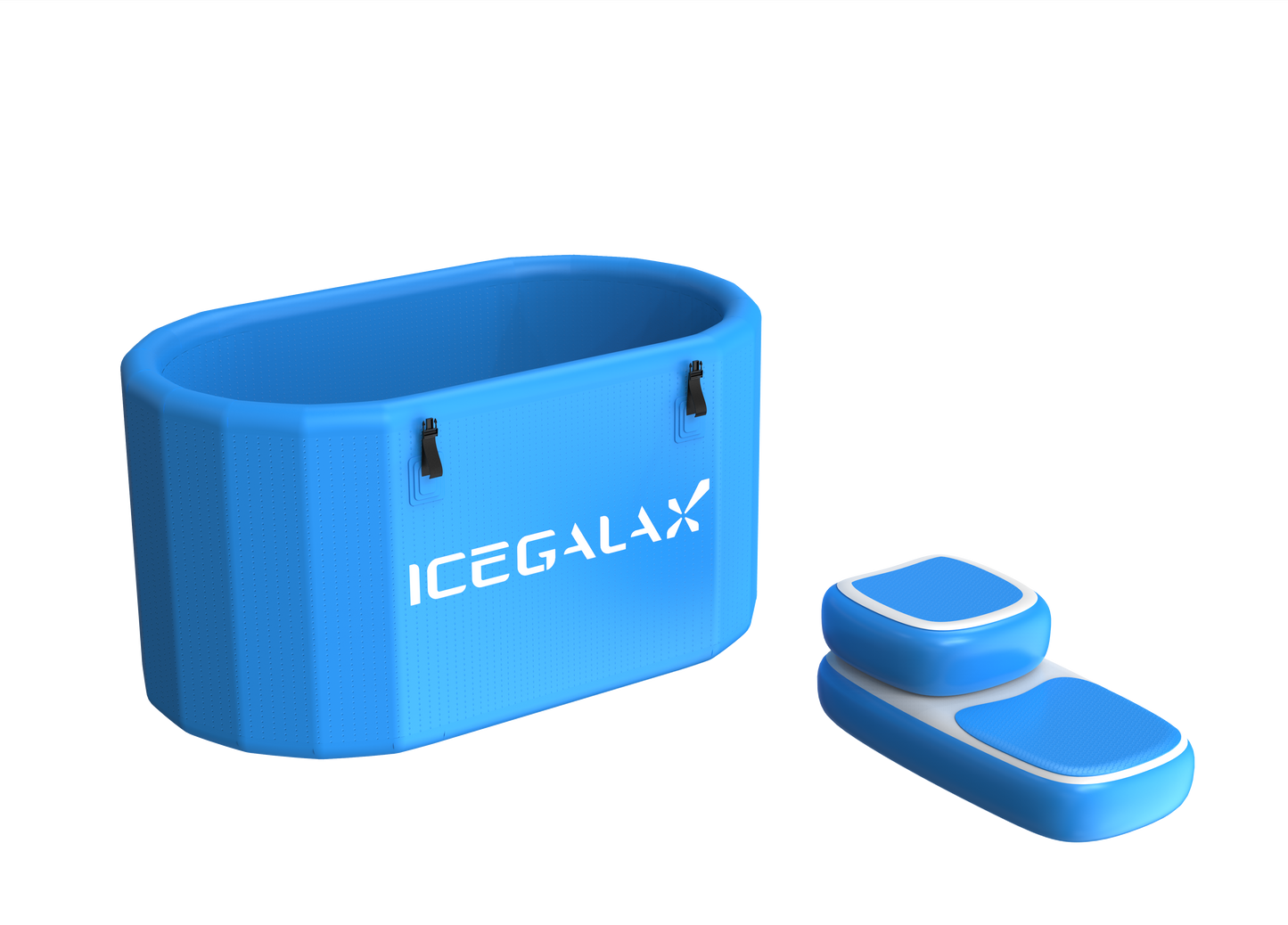 ICEGALAX Customized Blue Inflatable Oval Bathtub Ice Bath Tub For Cold Plunge