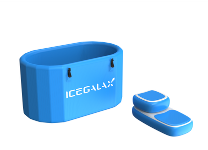 ICEGALAX Customized Blue Inflatable Oval Bathtub Ice Bath Tub For Cold Plunge