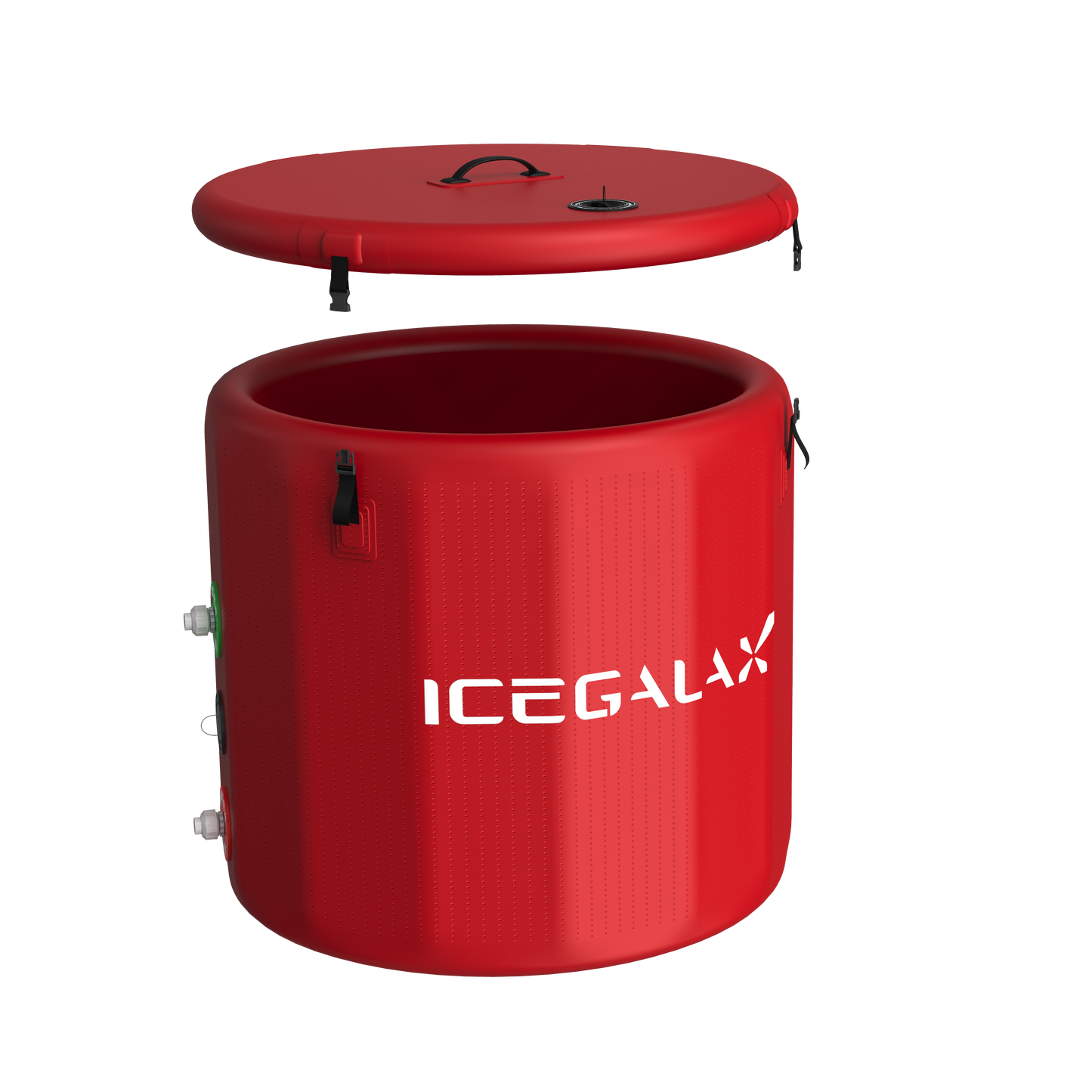ICEGALAX Customized Red Inflatable Round Bathtub Ice Barrel For Cold Plunge