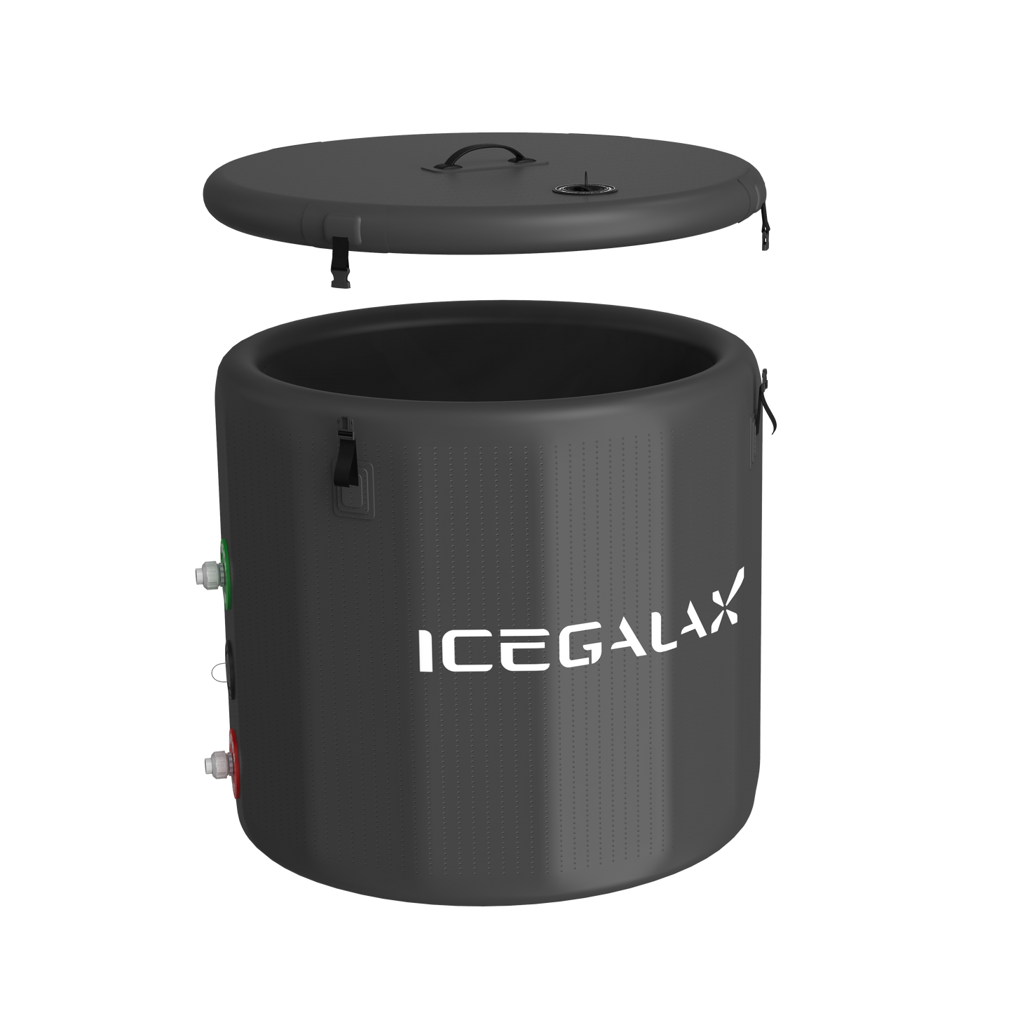 ICEGALAX Customized Black Inflatable Round Bathtub Ice Barrel For Cold Plunge