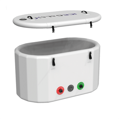 ICEGALAX Customized White Inflatable Oval Bathtub Ice Bath Tub For Cold Plunge