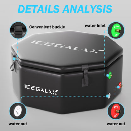 Icegalax Inflatable Eight-side Party Cold Plunge Tub Pod Recovery