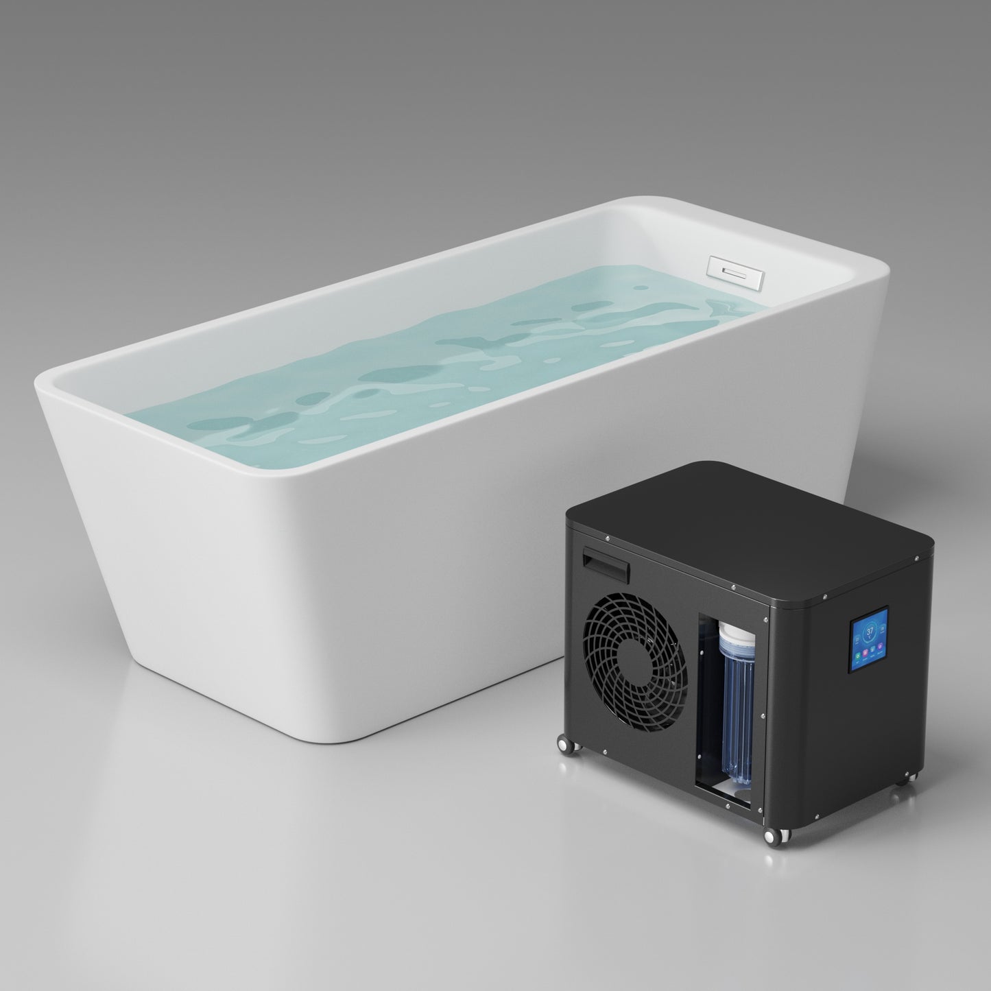 ICEGALAX Customized Acrylic Cold Plunge Tub Ice Bath Set