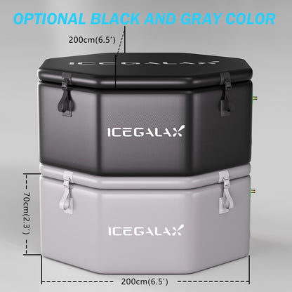 Icegalax Inflatable Eight-side Grey Party Cold Plunge Tub