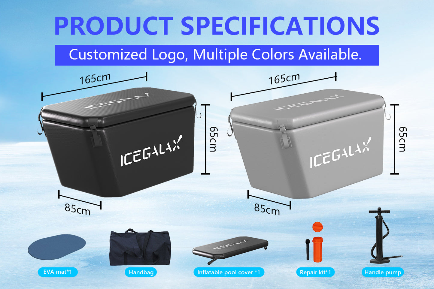 ICEGALAX Ice Bath Angled Cold Plunge Set(More affordable)