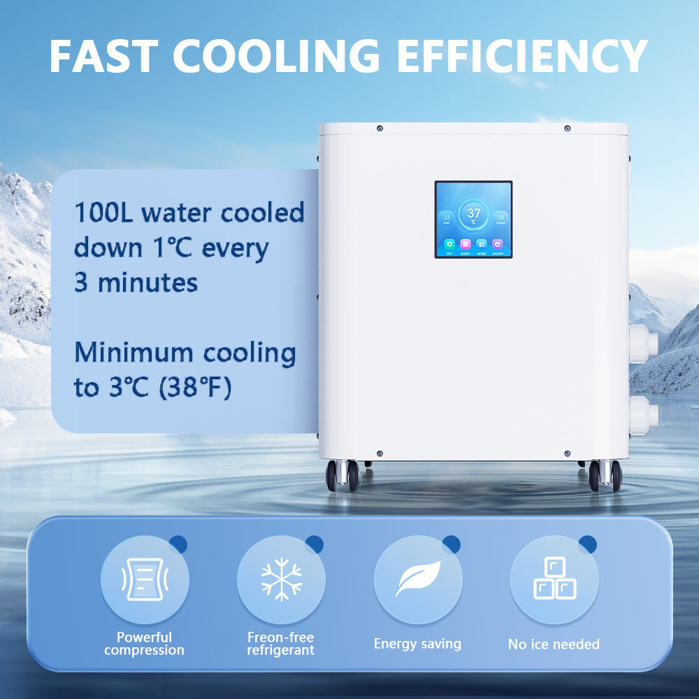 ICEGALAX Ice Bath Chiller 1HP,Cold & Hot Water Chiller with WiFi Remote ...