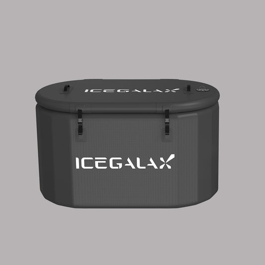 ICEGALAX Customized Black Inflatable Oval Bathtub Ice Bath Tub For Cold Plunge