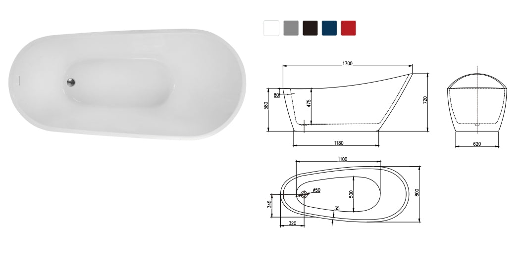 ICEGALAX White Striped design V- Groove Fluted Freestanding Acrylic Free Standing Bath Tub