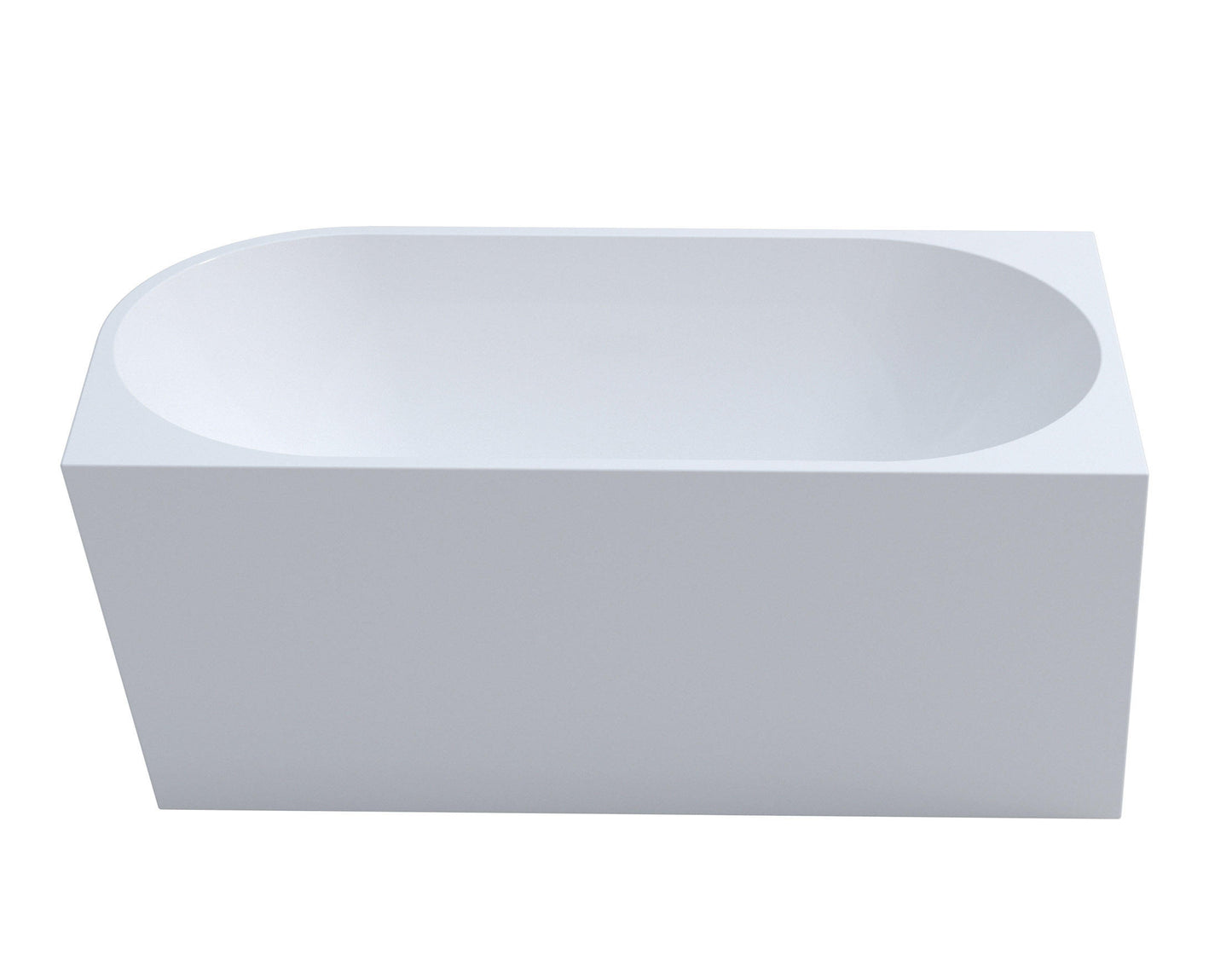 ICEGALAX Inch Freestanding Bath Tub Acrylic Soaking Freestanding Corner Tub Oval Bathtub