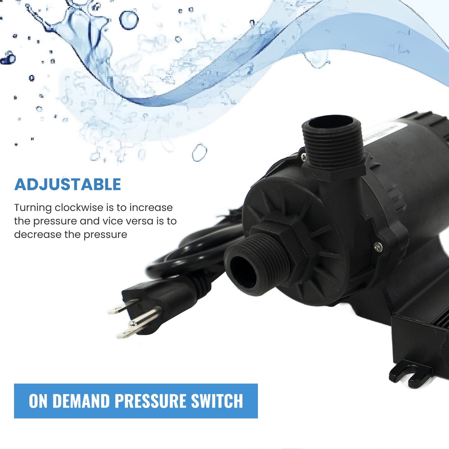 ICEGALAX WP-DC60A/G Mini Submersible Water Pump DC 12/24 V mini dc motor water pump 950 for Cold Plunge 1/2HP 1HP chiller bathtub conversion