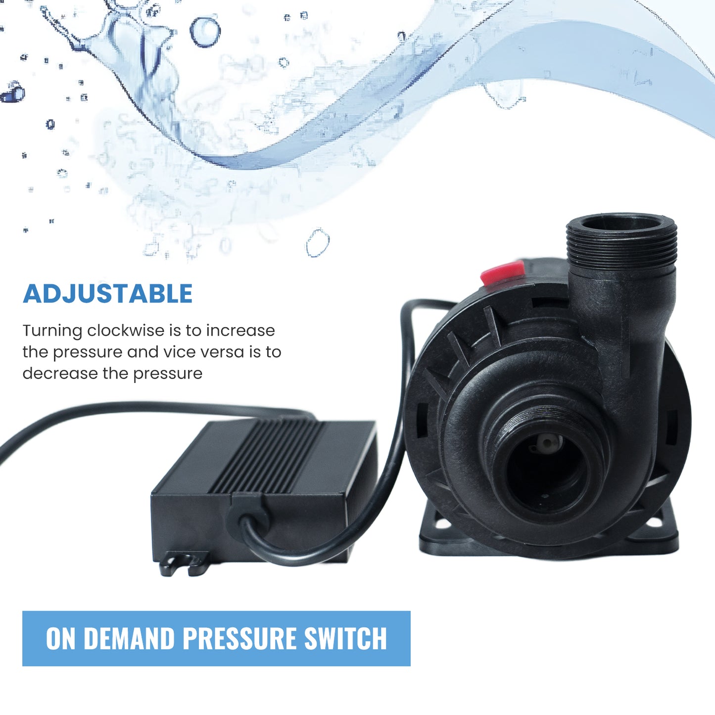 ICEGALAX WP-DC80A/G/F 24V Water Pump for Pet Water Fountain and Water Cooling for Cold Plunge 1/2HP 1HP chiller bathtub conversion