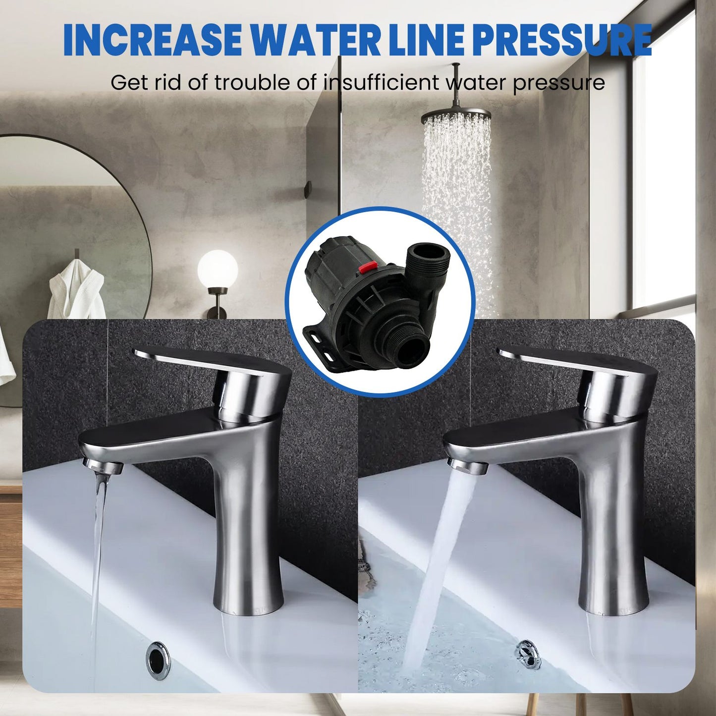 ICEGALAX WP-DC80A/G/F 24V Water Pump for Pet Water Fountain and Water Cooling for Cold Plunge 1/2HP 1HP chiller bathtub conversion