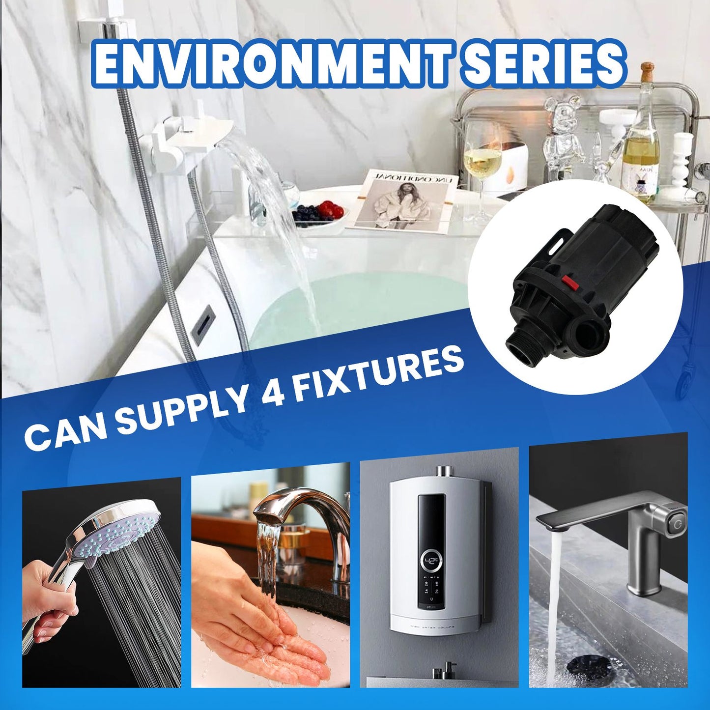 ICEGALAX WP-DC80A/G/F 24V Water Pump for Pet Water Fountain and Water Cooling for Cold Plunge 1/2HP 1HP chiller bathtub conversion